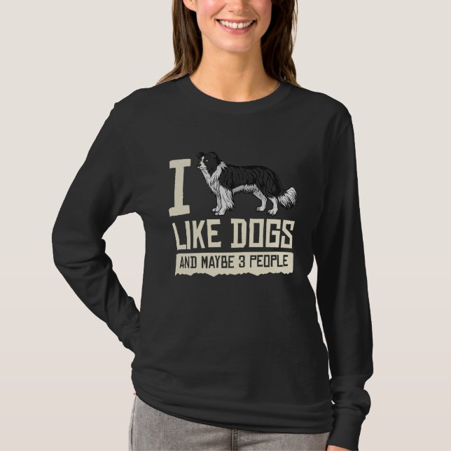 Border Collie Dog Puppies Owner Lover 1 T-Shirt (Front)