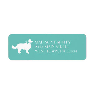 Border Collie Dog Puppy Label