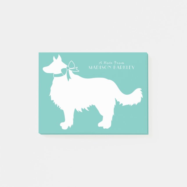Border Collie Dog Puppy Post-it Notes (Front)