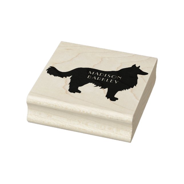 Border Collie Dog Puppy Rubber Stamp (Stamp)
