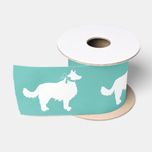 Border Collie Dog Puppy Satin Ribbon