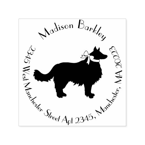 Border Collie Dog Puppy Self_inking Stamp