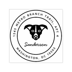 Border Collie Dog Return Address Stamp Self-Ink