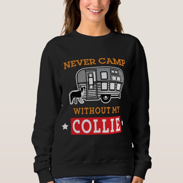 Border Collie Dog Shirt Funny RV Camping Travel (Front)