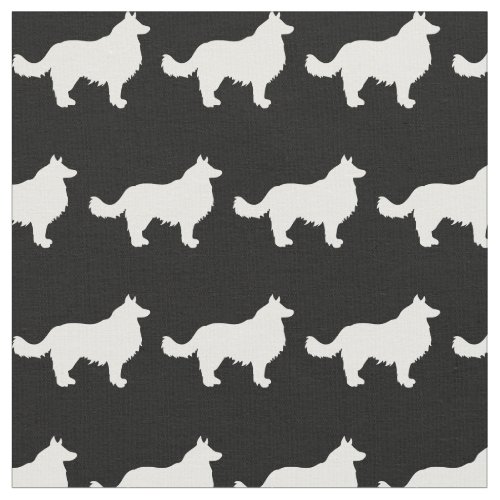 Border Collie Dog Silhouette Pet Fabric