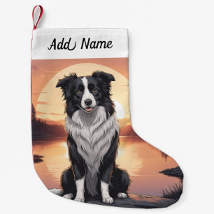 Border Collie Dog Small Christmas Stocking