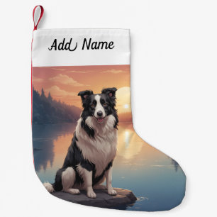 Border Collie Dog Small Christmas Stocking