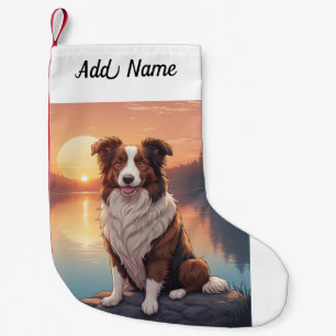 Border Collie Dog Small Christmas Stocking