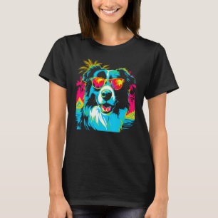 Border Collie Dog Sunglasses T-Shirt