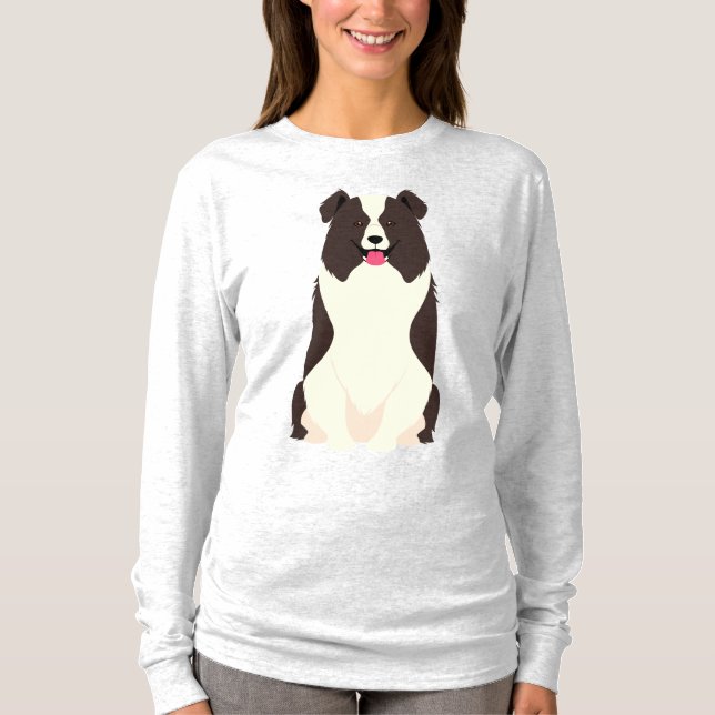 Border Collie Dog T-Shirt (Front)