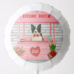 Border Collie Dog Valentine's Day Kissing Booth  Balloon