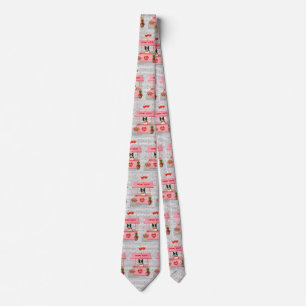 Border Collie Dog Valentine's Day Kissing Booth Neck Tie