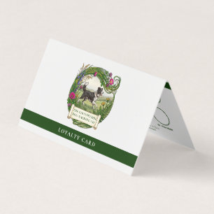 Border Collie Dog Walker Custom Loyalty Card