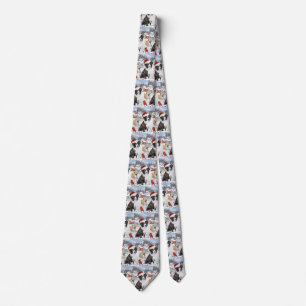 Border Collie Dog Winter Wonderland Christmas Joy Neck Tie