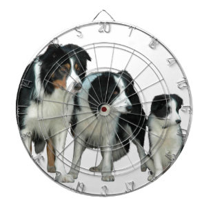 Border Collie Dogs Dart Board
