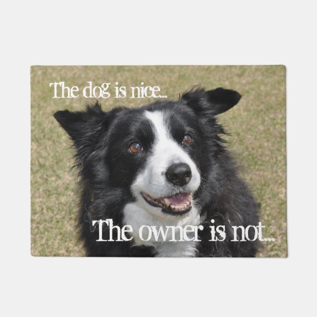Border collie doormat (Front)