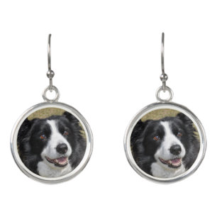 Border collie earrings