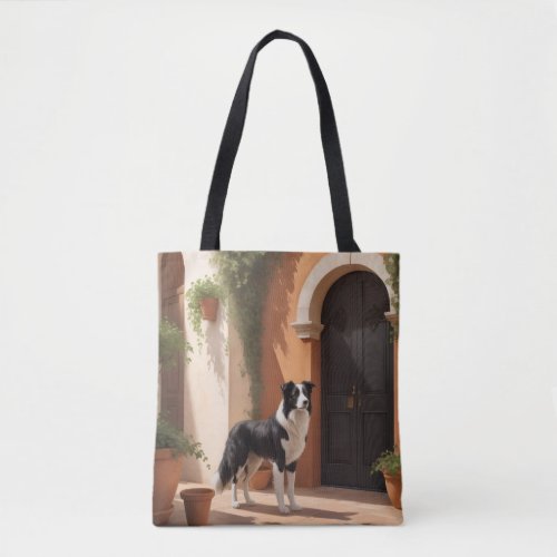 Border Collie Elegant Over-the-Shoulder Tote Bag