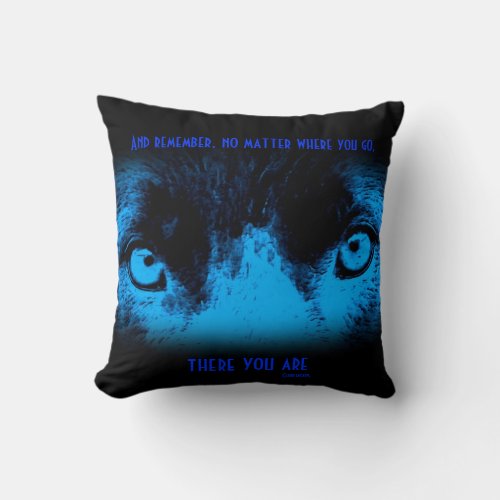 Border Collie Eyes Confucius Inspirational Quote Throw Pillow