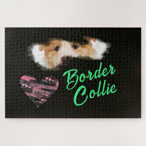 Border Collie Eyes Solid Color 1000 piece  Jigsaw Puzzle