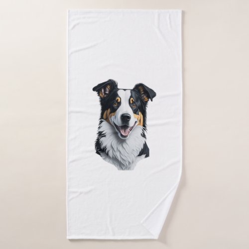 Border Collie face Bath Towel