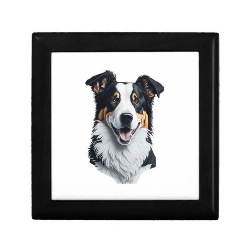 Border Collie face Gift Box