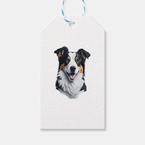 Border Collie face Gift Tags