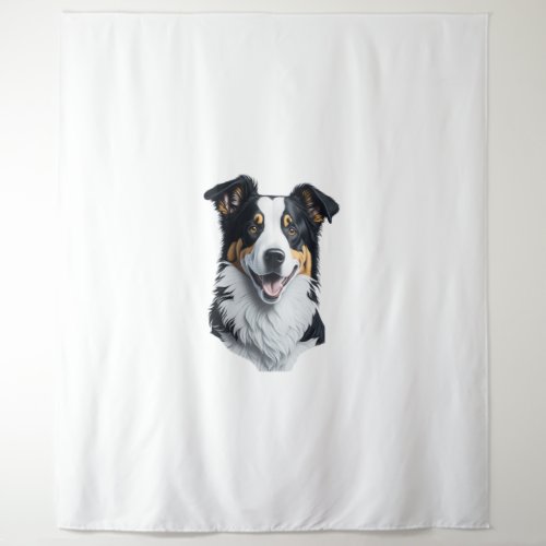 Border Collie face Tapestry