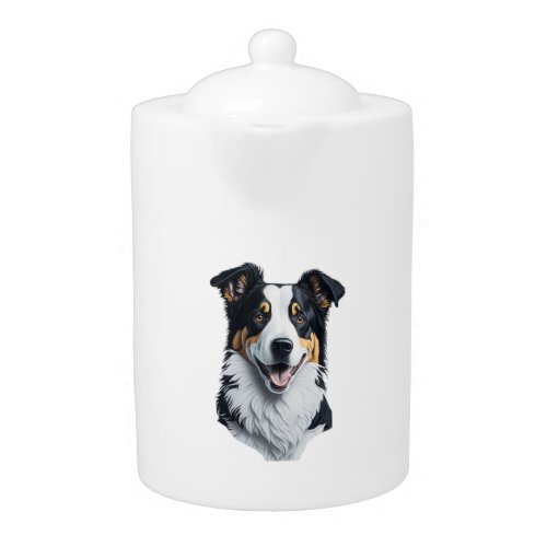 Border Collie face Teapot