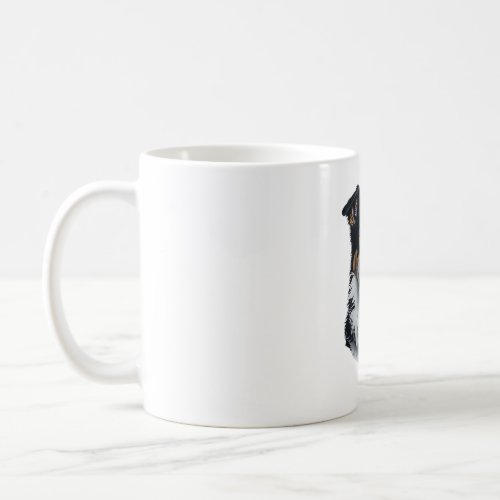 Border Collie face with I Love text Coffee Mug