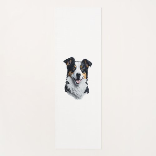 Border Collie face Yoga Mat