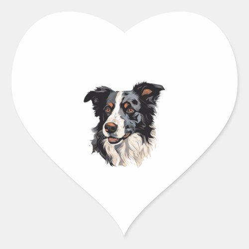 Border Collie Famous Design design _ Smartest Heart Sticker