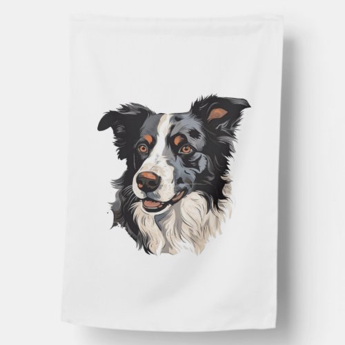 Border Collie Famous Design design _ Smartest House Flag