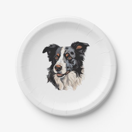 Border Collie Famous Design design _ Smartest Paper Plates