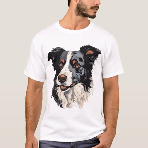 Border Collie Famous Design design _ Smartest T_Shirt