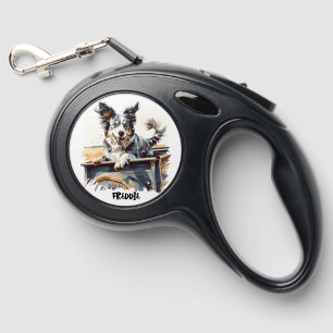 Border Collie Farm Retractable Dog Leash