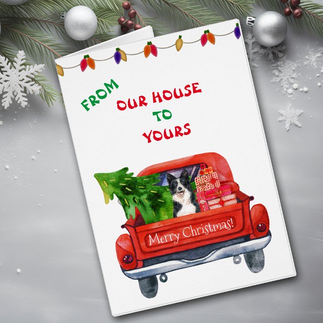 Border Collie Farm Truck Christmas Card (Creator Uploaded)
