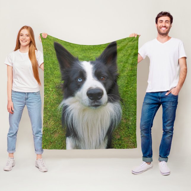 Border Collie Fleece Blanket (In Situ)