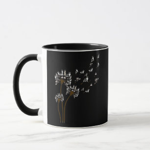 Border Collie Flower Fly Dandelion Border Collie Mug