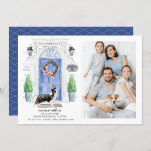 Border Collie Front Door Photo Moving Announcement