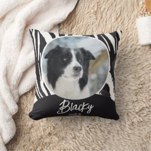 Border Collie Fur Pattern Photo Pillow