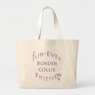 Border Collie Furever Large Tote Bag