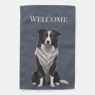 Border Collie Garden Flag