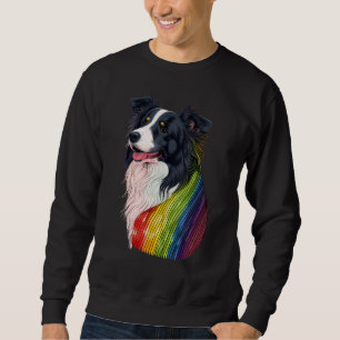Border Collie Gay Pride Dog LGBT on Border Collie  Sweatshirt