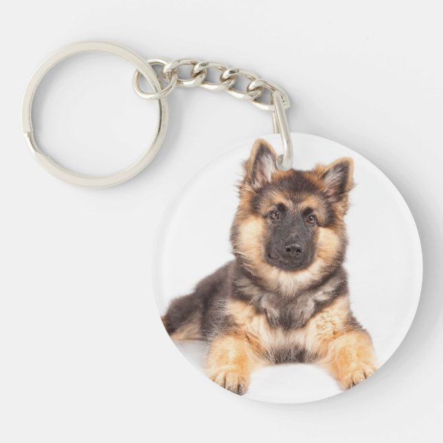 Border Collie German Shepherd Mix Keychain (Front)