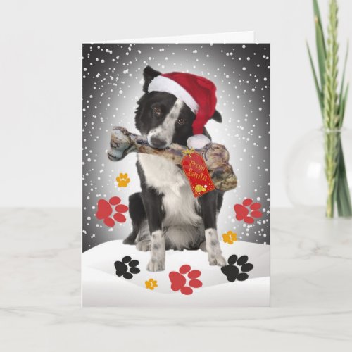 Border Collie Gift From Santa Cards