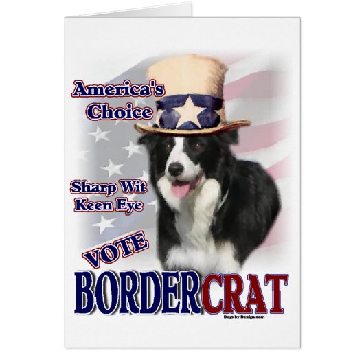 Border Collie Gifts Cards (Front)