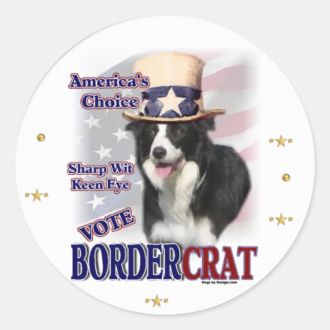 Border Collie Gifts Classic Round Sticker (Front)