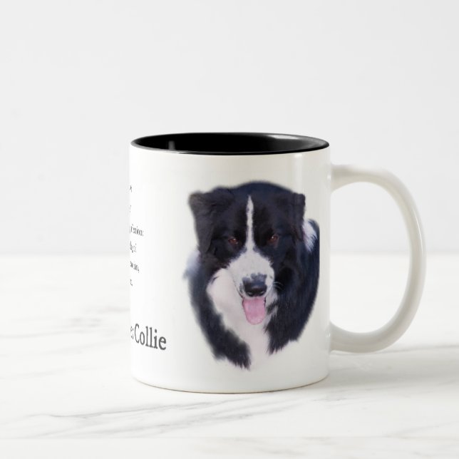 Border Collie Gifts Two-Tone Coffee Mug (Right)