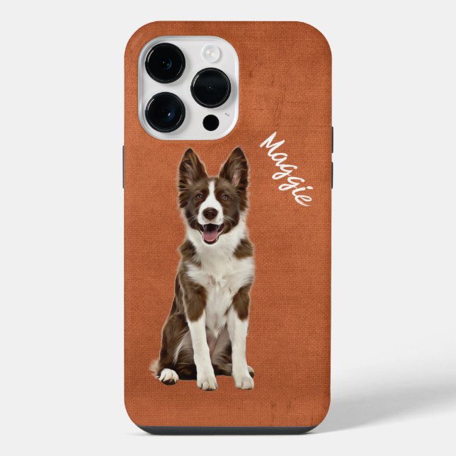 Border Collie Grunge Case-Mate iPhone Case (Back)